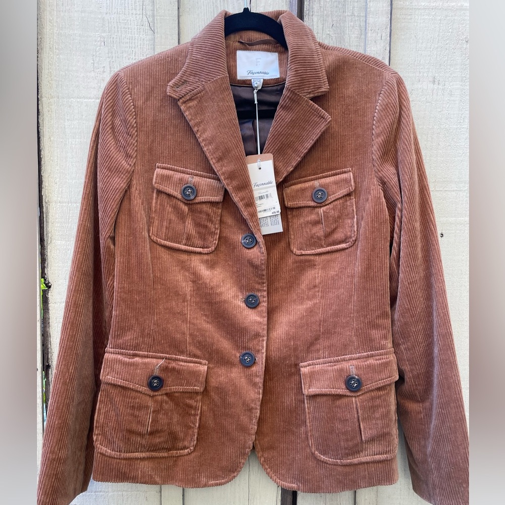 Façonnable Caramel Corduroy Blazer - NWT